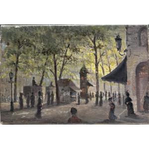 Carriere (19th-20th Centuries) - Lively Parisian Street, Circa 1900