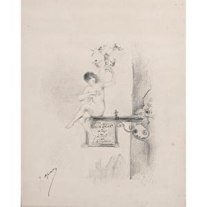 Joseph Apoux (1846-1910) - At The Moulin Galant, We Lodge On Foot And On Horseback, Circa 1885-1890