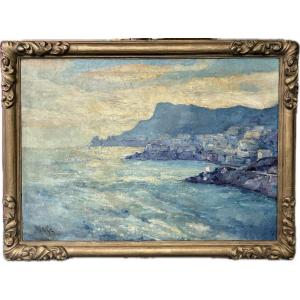 Jan Jacob Ten Kate II (1883- 1969) Bay Of Monaco, Monte Carlo, Circa 1930