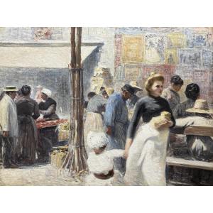 Anatole Eugène Hillairet (1880-1928) - Return From The Market, Circa 1899