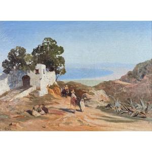 Pierre Thuillier (1799-1858) - Orientalist Landscape, Circa 1840