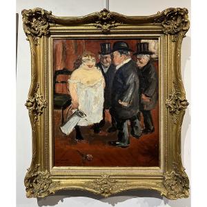 French Fauvist School - Brothel Scene, Circa 1910