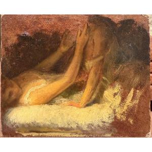 Victor Lecomte (1856 -1920) - Study For His Painting, "joueuses", 1909 - Two Friends