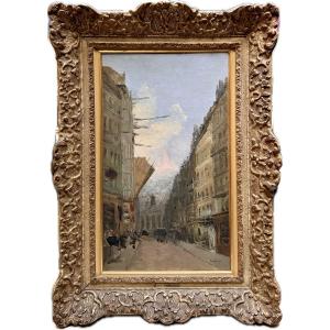 Louis Abel Truchet (1857-1918) - Paris, Rue Lafitte, Notre Dame De Lorette And The Sacré Coeur