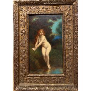 Jules-armand Hanriot (1853-1930) - Nymph Bathing, Circa 1900