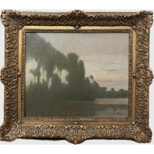 William Sartain (philadelphia, 1843 - 1924, New York) - Summer Mist, American Tonalism C 1880