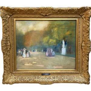 Lucien Victor Guirand De Scevola (1871-1950) - Elegant Women In The Park Of Versailles