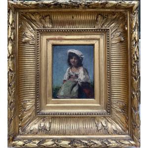 Edouard Brandon (1831-1897) - Young Italian Woman, 1873