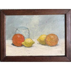 French Impressionist School - Still Life With Oranges And Lemons - Hr , Circa 1910