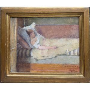 Emile Auguste Wery (1868-1935) - In Bed, 1889 - Dedicated To Emile Bernard