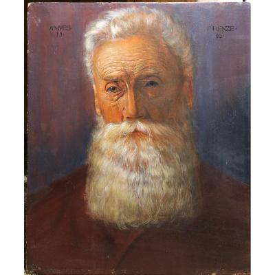 A. MuËs - Portrait Of A Man - Self-portrait? - Firenze 1905