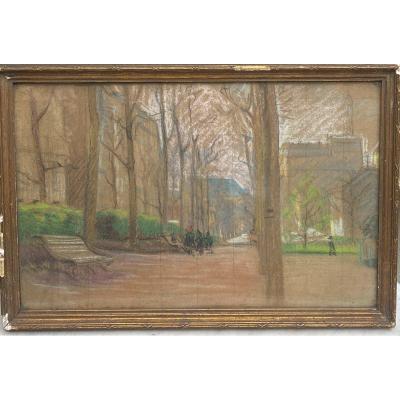 French School Beginning Of The 20th Century - Parisian Garden (du Trocadéro)?
