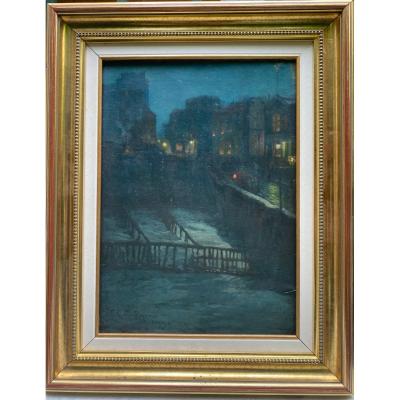 F Couly-raymond (active Around 1900-1907) - Ecluse De La Monnaie, Paris 1906