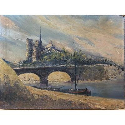French School 1925 - Comte De Verdalle - Notre Dame De Paris