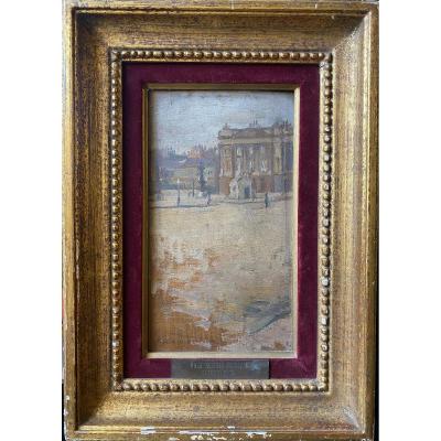 Paul Seguin-bertault (1869-1964) - Paris, La Place De La Concorde, Circa 1890