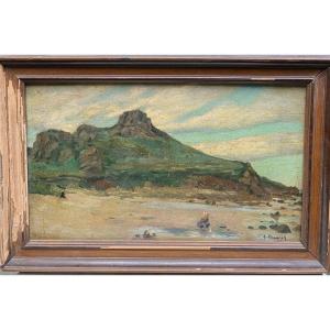 Maarek (french School Or Paris School) - Bretagne, Children's Games, Breton Painting, 1925