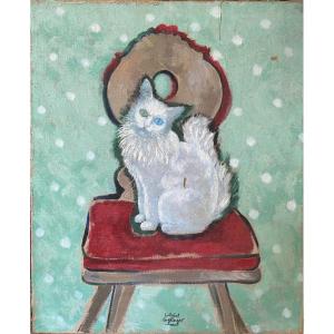 Gabriel Englinger (1898-1983) - The Cat With The Vairons Eyes, Circa 1940