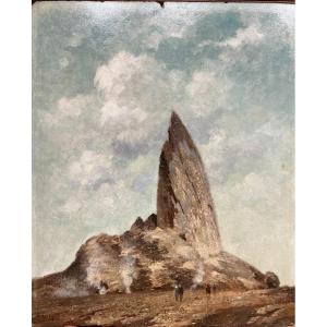 Alexandre Bailly (1866-1949) - At The Foot Of The Mountain Peak, Circa 1910