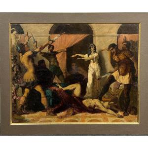 French School Circa 1860 - The Death Of Caligula