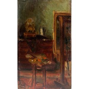French School Around 1890-1900 - Artist's Studio