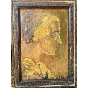 Piero Poraccia (1893-1965) Portrait Of A Woman, 1919