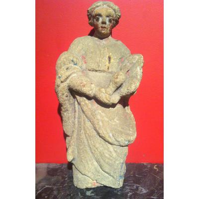 Virgin And Child Carved Stone.