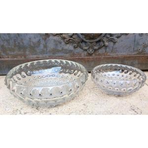 Two Crystal Cups By René Lalique, “cactus” Model