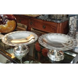 2 Cups On Feet In Silver Metal Goldsmith Rossier