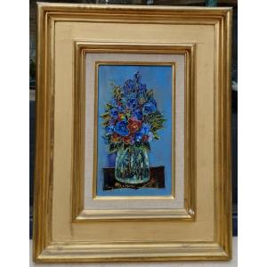 Tony Agostini " Country Bouquet " Oil On Canvas