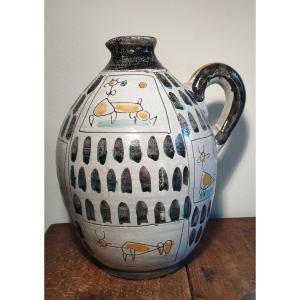 Vallauris Ceramic Pitcher
