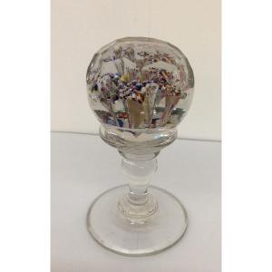 Sulphide Ball Paper Press On Foot 19th Century