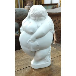 Mesa Ricardo "woman With Handkerchief" Biscuit Sculpture XX