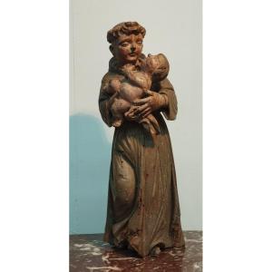 Saint Anthony Wooden Sculpture XIX