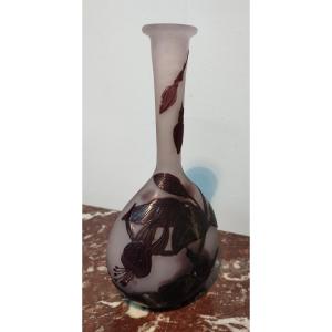 émile Gallé Soliflore Vase With Fuchsias XX