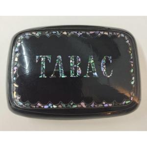 Paper Mache Snuff Box With Mother-of-pearl Inlay