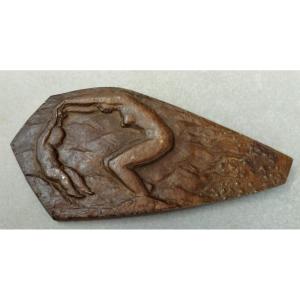 Jmbaumel Bronze Recto Verso "games On The Beach" 1972