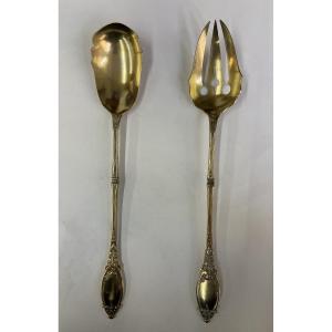 19th Century Silver-gilt Salad Service