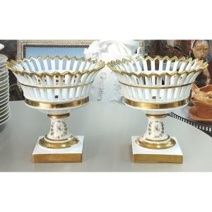 Two Paris Porcelain Footed Bowls