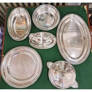 6-piece Dinner Service By Orfèvre Plasait, Early 20th Century