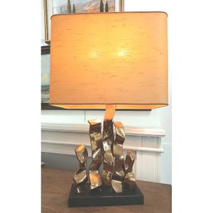 Michel Jaubert XX Bronze Sculpture Lamp