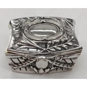 Fly Box "small Chest" In Silver, 19th Century