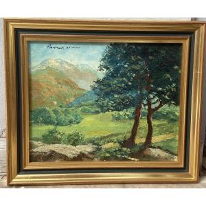 Franck “around Corte” Oil On Wood