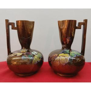 Clément Massier Ceramic Vases, Golf Juan