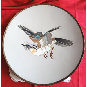 Flat Cloisonné Bird, Edo Period, Japan, 19th Century