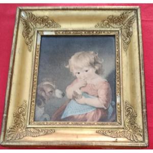" The Cake In Danger " 19 Th Century Chromolithography
