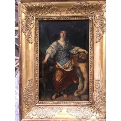  Oil On Copper, Judith And Holofernes