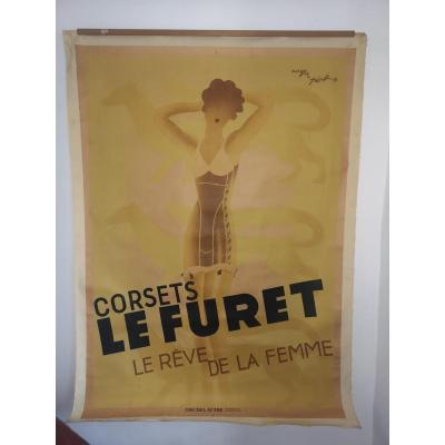  Le Furet Corsets Poster By Roger Pérot