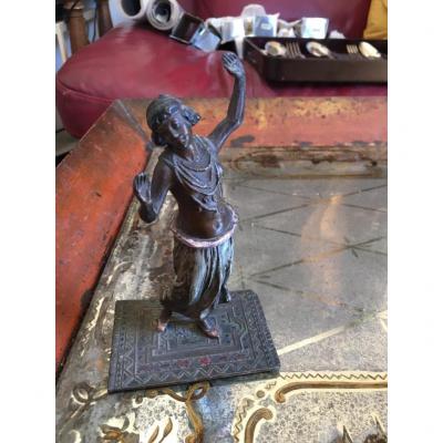 Belly Dancer In Painted Metal