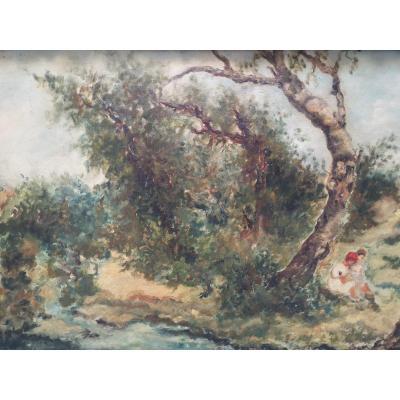 Young Women Chatting By The River