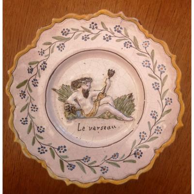 4 Decorative Earthenware Plates Twentieth Zodiac Signs